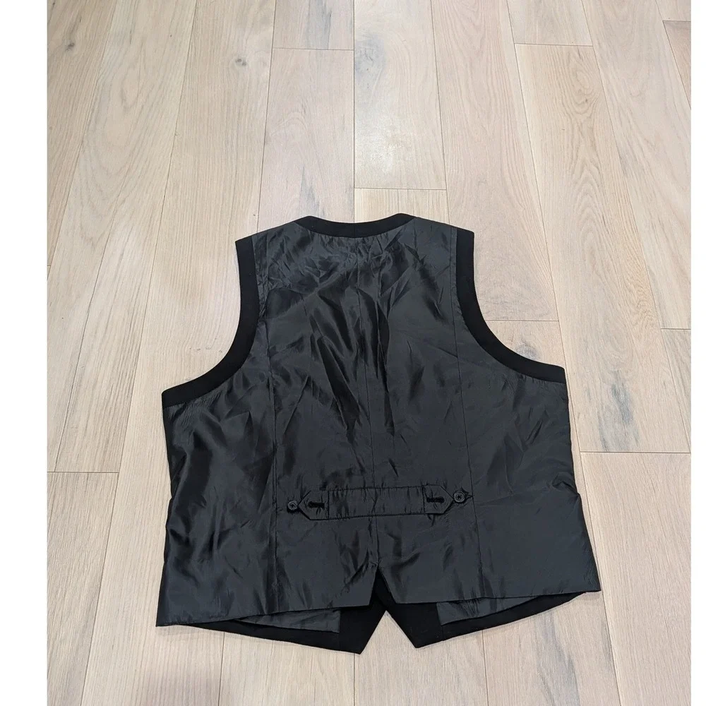 Alfani Slim Fit Black Suit Vest | Men's Large | Classic Tailored